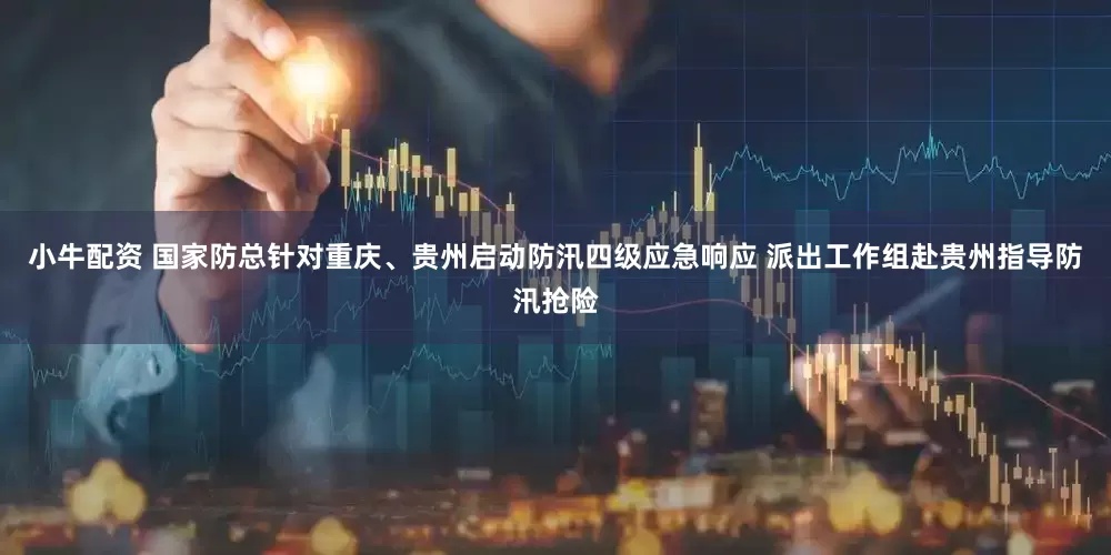 小牛配资 国家防总针对重庆、贵州启动防汛四级应急响应 派出工作组赴贵州指导防汛抢险